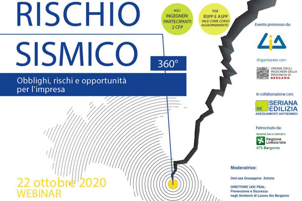 locandina dell'evento dal titolo rischio sismico 
